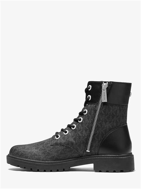 michael kors white combat boots|michael kors alistair combat boot.